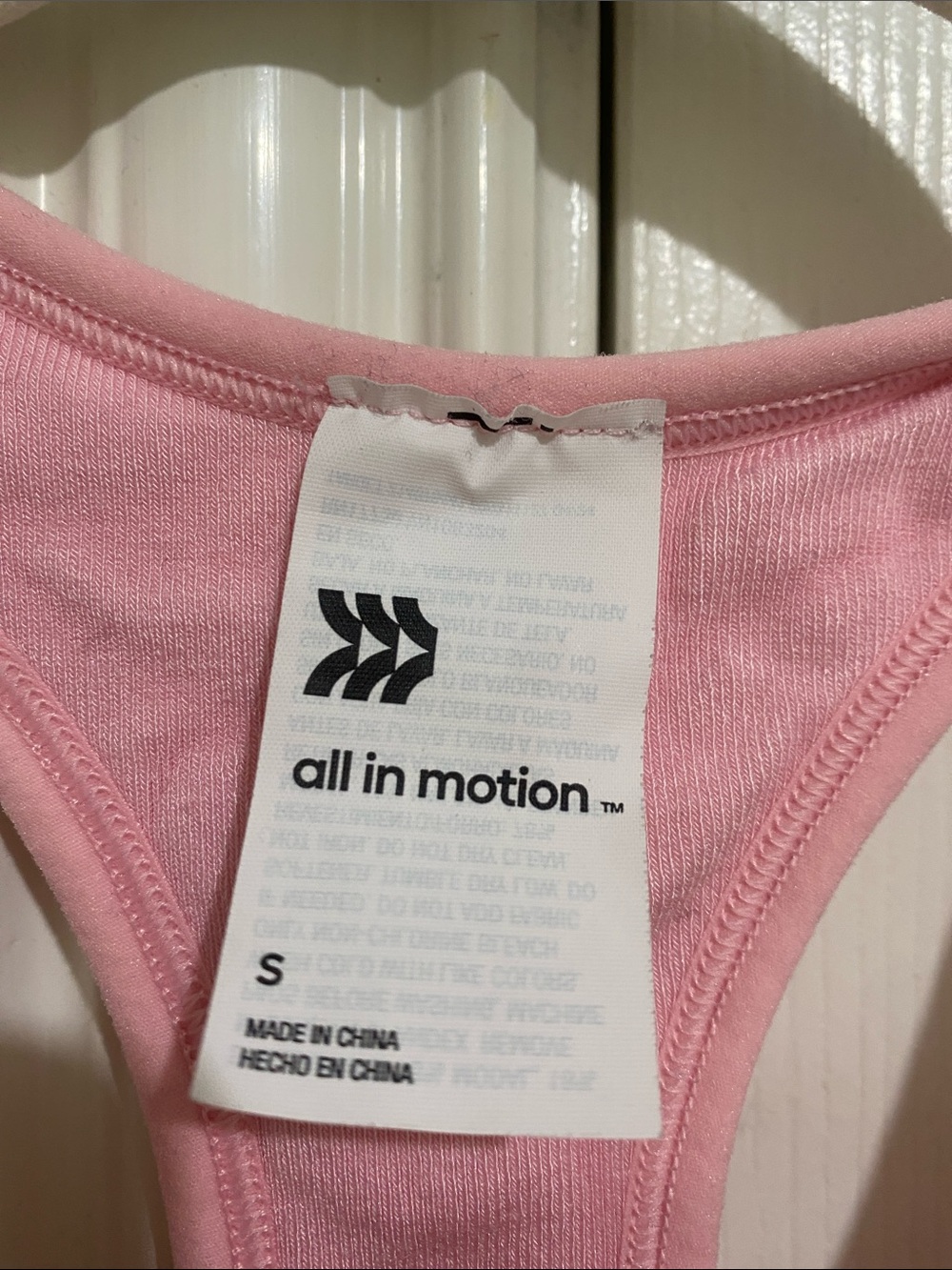 All in Motion Light Pink Ribbed Racerback Tank - Picture 2 of 4